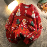 Christmas sweater women loose outer wear autumn and winter tide brand new men and women all-match casual lazy knit sweater New Year