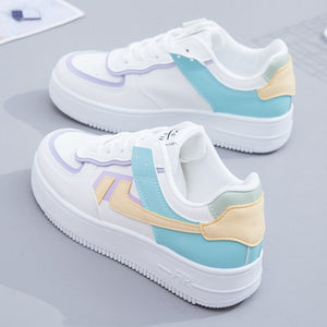New Spring Women Sneakers White Tennis Women Shoes Canvas Slip on Female Row Shoes Platform Flats Casual Ladies Vulcanize Shoes