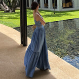 Sexy Two Piece Set Skirt Women French Style V-neck Slim Fit Short Camisole Tank Top High Waist Large Swing Ruched Skirt Suit