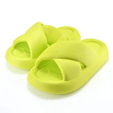 New Women Cross Slipper Soft EVA Thick Bottom Bathroom Slipper Fashion Couple Summer Indoor Home Floor Sandals Slippers