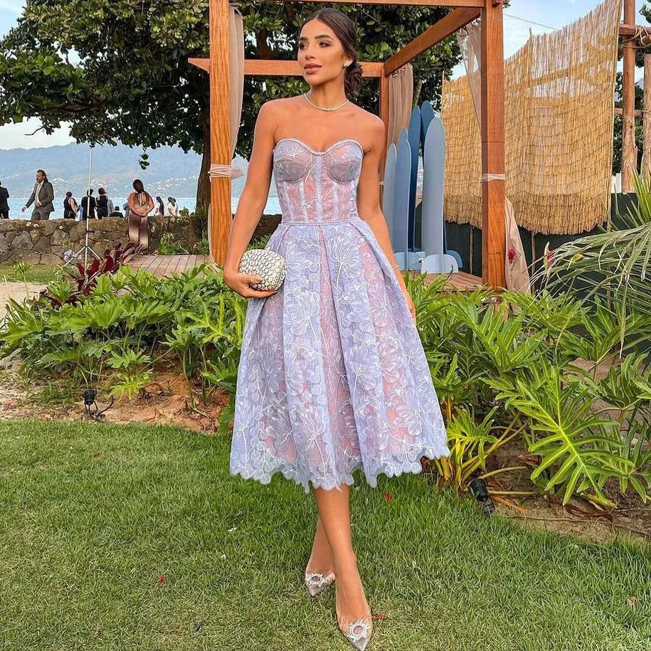 goosudu 2024 New Dinner Women Tight Top Dress Sexy Embroidered Lace Dress Vintage Dress Wedding Dresses Streetwear Sexi Night Dress Hot