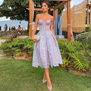 goosudu 2024 New Dinner Women Tight Top Dress Sexy Embroidered Lace Dress Vintage Dress Wedding Dresses Streetwear Sexi Night Dress Hot