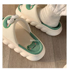 woloong  Four Season Home Non Slip Thick Sole Mute Hemp Cotton Women Slippers Cute Cartoon Shape Men Indoor Shoes New Arrival