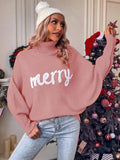 Knitted Women Turtleneck Sweater Loose Pullover Female Jumper Elegant Winter Warm Autumn New Year Trendy Christmas Sweater New Year