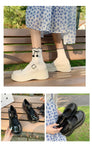 woloong  New Spring and Summer Women Mary Jane Shoes Sponge Cake Bottom Japanese Bowtie Student All-match Sweet Design Pumps