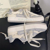 White Japanese Platform Canvas Sports Running Shoes Women's Sneakers New Casual Design Vulcanize Flat Tennis Basket Lolita