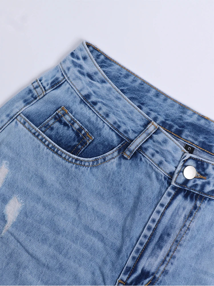 High Waist Jeans Women Baggy Jeans  New Fashion Straight Leg Pants Y2k Denim Trousers Vintage Loose Blue Washed Mom Jeans