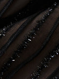 Feathers Hem Skirt For Women High Waist Asymmetrical Solid Sexy Midi Skirts Female Clothing Summer Fashion New