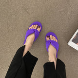 woloong  Women's Flip Flops Candy Color Pleated Fashion Shoes New Wild Outdoor Flat Slippers for Women Casual Home Summer Slides Тапочки