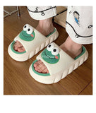 woloong  Four Season Home Non Slip Thick Sole Mute Hemp Cotton Women Slippers Cute Cartoon Shape Men Indoor Shoes New Arrival