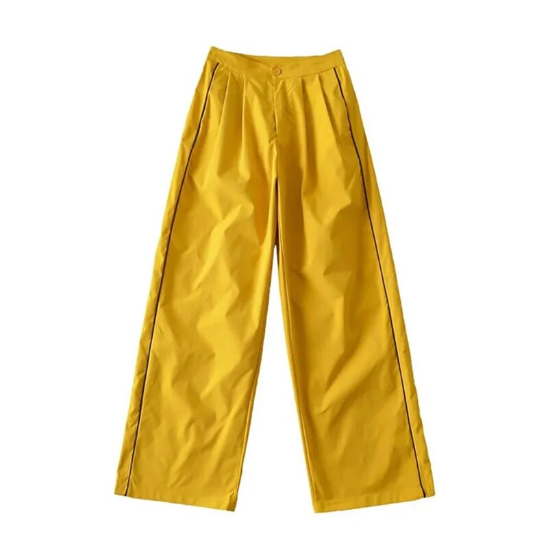 White Black Sports Tracksuits Set Women Windbreak Fast Dry Cropped Zip Up Jackets Coat Top Wide Leg Baggy Pants Trousers