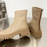 woloong Ankle Chelsea Boots New Winter Mid Heels Platform Women Botas Snow Warm Designer Motorcycle Boots Gladiator Oxford Zapatos