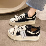 goosudu  Small Fragrance Canvas Shoes Women Thin Spring New Ins Tide Korean Version Beggar Shoes Small White Shoes Skateboard Shoes
