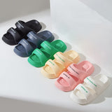 New Summer Versatile Thick Sole Women's Sandals and Slippers EVA Casual Home Indoor Comfortable Soft Sole Couple Slippers