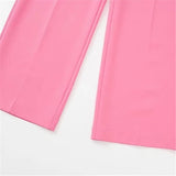 woloong New Pink Pants Women High Waist Wide Leg Trousers Woman Casual Baggy Pant Suits Spring Streetwear Wide Pants