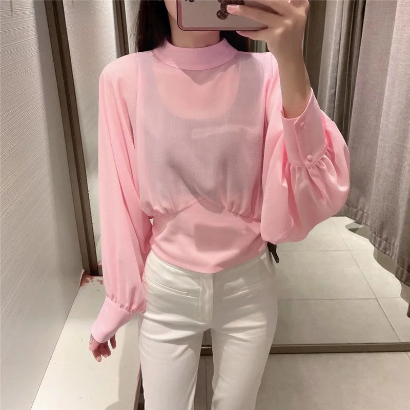 woloong New Pink Pants Women High Waist Wide Leg Trousers Woman Casual Baggy Pant Suits Spring Streetwear Wide Pants