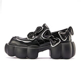 woloong Womens Lolita Flowers Bowknot Gothic Punk Shoes Creepers Pumps Japanese Harajuku Platform Girls Round Toe New