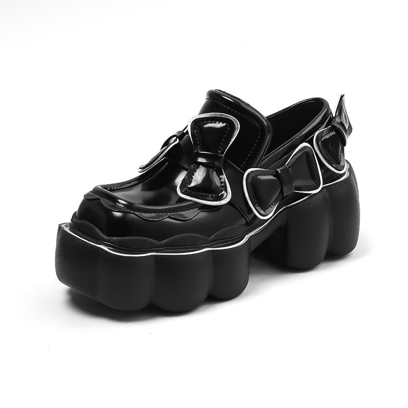 woloong Womens Lolita Flowers Bowknot Gothic Punk Shoes Creepers Pumps Japanese Harajuku Platform Girls Round Toe New