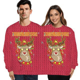 Christmas Sweater holiday spoof 3D digital printing couples two-piece double sweater loose lovers Funny Autumn Winter Clothing New Year
