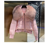 European Version Winter New Light Luxury All-match Big Fur Collar Loose Women's Long-Sleeved Bread Korean Version Down Jack