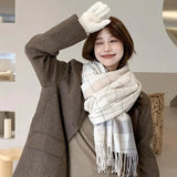 Fashion winter plaid scarf female autumn and winter everything new British classic imitation cashmere  plaid sha