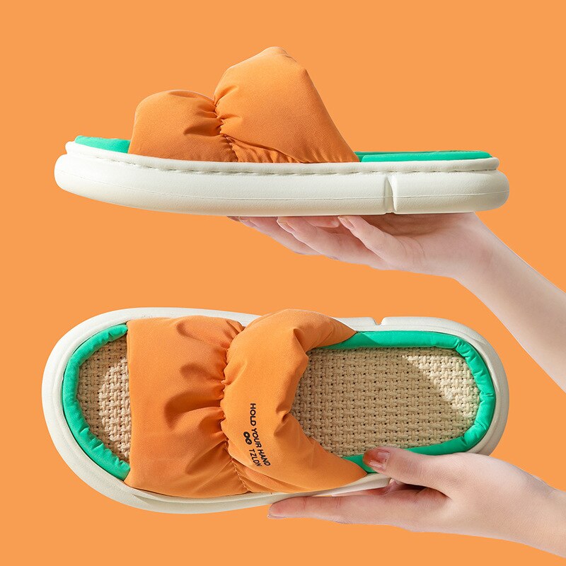 woloong  New Women Slippers Thick Bottom Mix Color Summer Shoes Woman Fashion Comfortable Shoes Couple Footwear Size 36-45