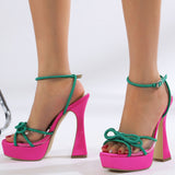 Summer New Sexy Party Women Sandals Platform High Heels Ballroom Fashion Shoes For Woman Ankle Strap Prom Sandals Ladies