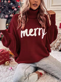 Knitted Women Turtleneck Sweater Loose Pullover Female Jumper Elegant Winter Warm Autumn New Year Trendy Christmas Sweater New Year