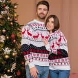 New Winter Mom Dad Kids Matching Knitting Sweaters Christmas Family Couples Jumpers Warm Thicken Casual Knitwear Xmas Look New Year