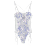 Lace Sexy Camisole Women's Summer  French Lace Bodysuit Floral Embroidery Basic Tops Female Korean Style Beach Y2k Blouse