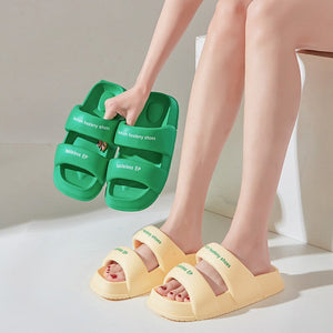 New Summer Versatile Thick Sole Women's Sandals and Slippers EVA Casual Home Indoor Comfortable Soft Sole Couple Slippers
