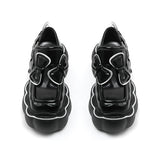 woloong Womens Lolita Flowers Bowknot Gothic Punk Shoes Creepers Pumps Japanese Harajuku Platform Girls Round Toe New