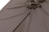 Elegant Ruched Split Maxi Skirts for Women Floral Applique Trim Fashion Outfits Vacation Beachwear Skirt Bottom