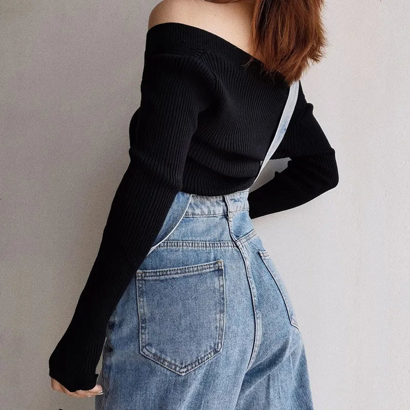 Vintage Denim Overalls for Women Baggy Jeans Spring Summer Casual Jumpsuits High Waist Straight Trousers Cargo Pants Female