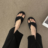 woloong  Women's Flip Flops Candy Color Pleated Fashion Shoes New Wild Outdoor Flat Slippers for Women Casual Home Summer Slides Тапочки