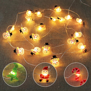 2M Christmas Decorative String Lights Santa Claus Deer Light Strings Christmas Decorations Navidad Xmas Ornaments New Year
