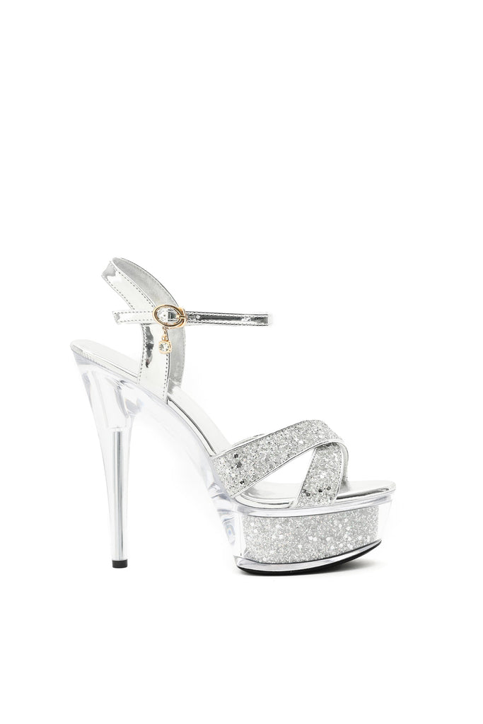 goosudu Subra Sequins Buckle Platform Pumps