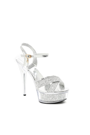 goosudu Subra Sequins Buckle Platform Pumps