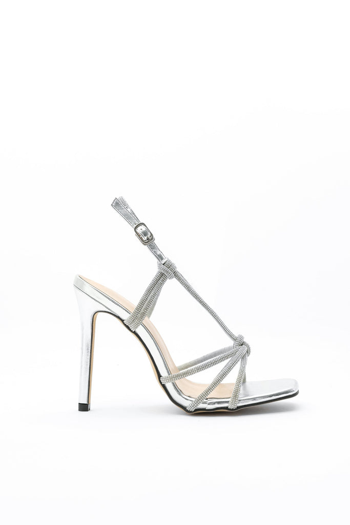 goosudu Tris Diamante Buckle Heeled Sandals