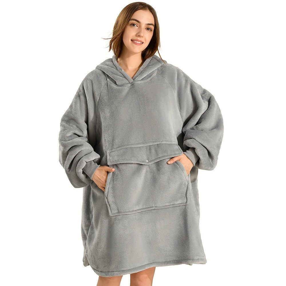 Krifey Wearable Blanket Hoodie, Oversized Sherpa Hooded As Birthday Gifts For Mom Women Girlfriend Men, Cozy Sweatshirt With Giant Pocket
