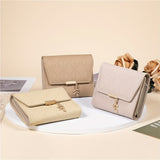 Simple Argyle Pattern Short Wallet, Solid Color Clutch Purse, Women's Classic Credit Card Holder