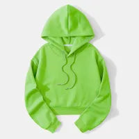 Fashionable Casual Sports Sweet Cool Style New Trend Clean Color Hooded Sixteen Short Hoodie