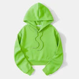 Fashionable Casual Sports Sweet Cool Style New Trend Clean Color Hooded Sixteen Short Hoodie