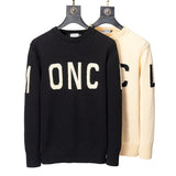 Mens Sweaters Fashion Men's Casual Round Long Sleeve Sweater Men Women Letter Printing Sweaters#008