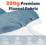 Touchat Super Soft Shark Blanket Hoodie - Cozy Flannel Wearable Throw with Cartoon Animals Design, Perfect for Sleeping, Cosplay, and Shark Lovers Gift - Unique Shark Costume Blanket for Adults