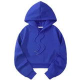 Fashionable Casual Sports Sweet Cool Style New Trend Clean Color Hooded Sixteen Short Hoodie