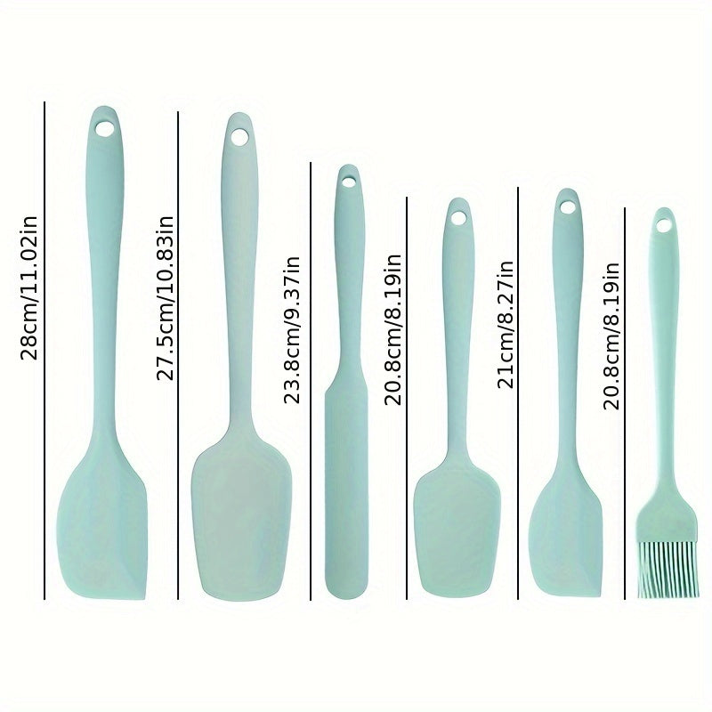 5/6pcs, Silicone Spatula Set, Food Grade Cake Cream Scrapers And Oil Brush, Baking Tools, Kitchen Gadgets, Kitchen Accessories