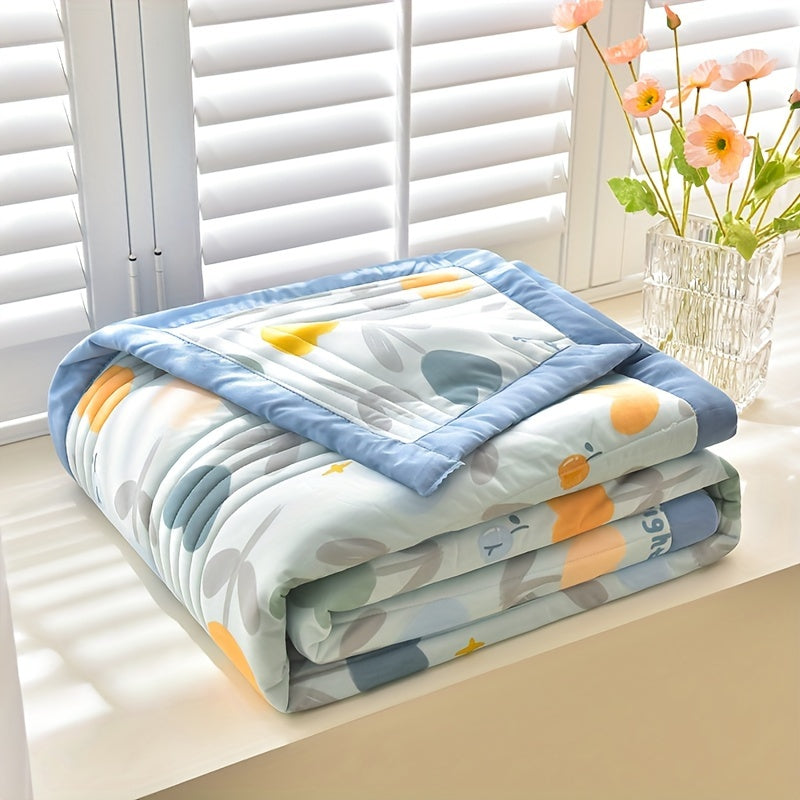 Ultra-Soft Summer Cooling Blanket - Cartoon Print, Breathable & Skin-Friendly, Perfect for Bedroom Decor