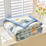 Ultra-Soft Summer Cooling Blanket - Cartoon Print, Breathable & Skin-Friendly, Perfect for Bedroom Decor