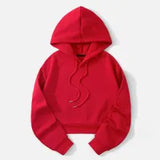 Fashionable Casual Sports Sweet Cool Style New Trend Clean Color Hooded Sixteen Short Hoodie